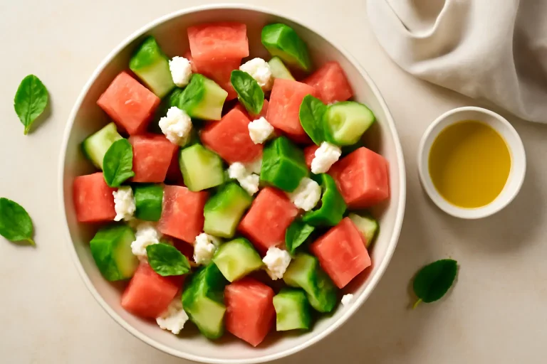 Watermelon, Cucumber & Feta Salad